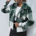thumbnail image 2 of Vedolay Womens Jackets Button Open Front Cardigan Soft Cable Blazer Jacket Outwear Green,M, 2 of 5
