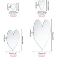 thumbnail image 3 of 100pcs Heart Shaped Mirrors 4 Sizes Adhesive Craft Mirror Tiles Love Heart Mirror Mosaic Tiles Small Mirror Crafts for Wedding Christmas Tree Vase Art Craft Home Wall DIY Craft Decor, 3 of 7