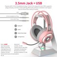 thumbnail image 4 of Ajazz Ajazz AX120 Casque de Jeu avec Éclairage RVB, Conception Circum-Auriculaire, Connectivité 3,5 mm+USB, Haut-Parleurs 50 mm, Micro Omnidirectionnel, Options Blanc/noir/rose, 4 of 7
