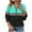 Blue, variant on Womens Half Zip Sweatshirts 3/4 Sleeve Pullover Shirts Color Block Fashion Tunic Blouses for Women