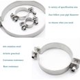 thumbnail image 5 of 2 PCS 38-40mm Range Heavy Duty Rigid Handleless Flat Tube Bracket Clamp Stainless Steel-304 Split Ring Hanger Rust-Free Pipe Clamp(ID 1-1/2 Inch）, 5 of 5