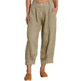 thumbnail image 1 of ZenCart Women Casual Pants with Oblique Pockets Elastic Waist Wide-Leg Design Solid Color Leisure Pants Travel Work Daily Wear, 1 of 4