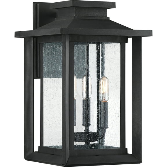 Quoizel Wakefield 3-Light 11" Outdoor Hanging Light in Earth Black