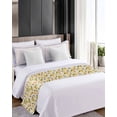 thumbnail image 4 of Xipuska Yellow Lemon Bed Runners for Twin Size Bed, Decorative Bed Throws for Foot of Bed, Summer Fruit Flower Retro Watercolor Beige Bed Runner Sofa Throw Bedding Scarf Slipcover for Bedroom, 4 of 6