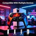 thumbnail image 4 of Wireless Controller Compatible with P5/P5 Pro/P5 Slim/PC,with 1500mAh Battery,Dual Vibration,6-Axis Motion Control,Speaker,3.5mm Audio Jack (Ice&Fire), 4 of 7