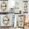 thumbnail image 5 of Shower Curtain Bathroom Set Farm Watercolor Flower Leaves Bird Waterproof Fabric Shower Curtains with Grommets&Hooks, Black Buffalo Burlap Linen Privacy Bath Curtain for Bathtub 36x72in, 5 of 9