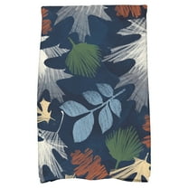 Simply Daisy 18" x 30" Watercolor Leaves Floral Print Hand Towel