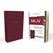 NKJV, Reference Bible, Super Giant Print, Leather-Look, Burgundy, Red Letter Edition, Comfort Print (Paperback)(Large Print)