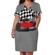 thumbnail image 2 of Red Race Car with Checkered Flag Loose Pocket Dress elegant dresses for women Women dresses summer dress, 2 of 6