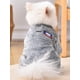 thumbnail image 2 of 1pc Pet Winter Jumpsuit With Leash Hole Pet Overall Hoodie, Solid Color Indoor Warm Home Clothes For Dogs And Cats, 2 of 4