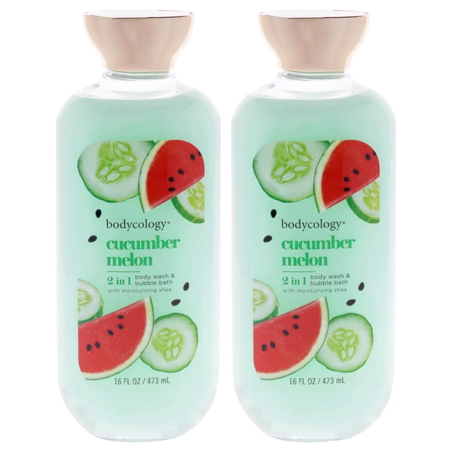 Body Wash & Bubble Bath Bodycology Pepino Melon, 480 ml, paquete de 2