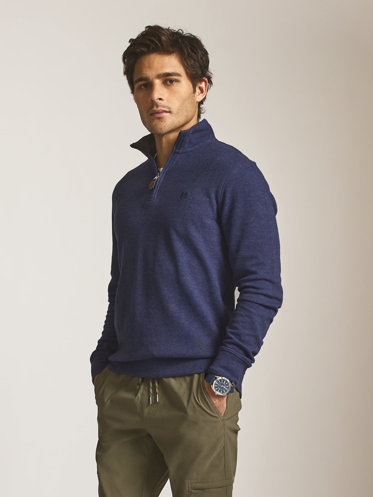Chaps Men’s and Big Men’s Riverstone Quarter Zip Sweater, Sizes S–2XL