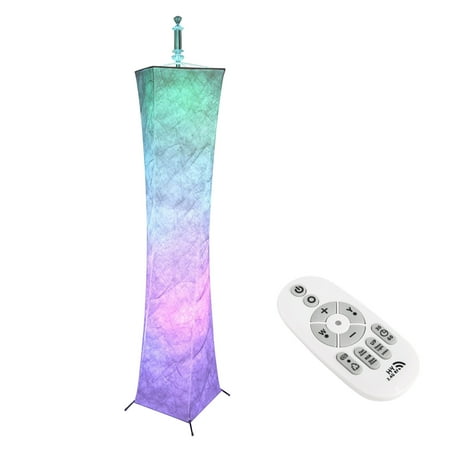 Led Floor Lamp With Remote Control Rgb Color Changing And Fabric Shade Walmart Com Walmart Com
