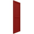 thumbnail image 2 of Ekena Millwork 16 1/8"W x 67"H True Fit PVC, Three Board Framed Board-n-Batten Shutters, Fire Red (Per Pair - Hardware Not Included), 2 of 8