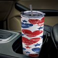 thumbnail image 6 of 4th of July Tumbler With Lid And Straw 20 Oz Insulated Stainless Steel Travel - Cup Stuff Accessories Decor Double Wall Coffee Mug Birthday Gifts, 6 of 7