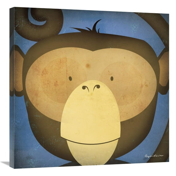 Global Gallery's 'Monkey Wow' By Ryan Fowler Stretched Canvas Wall Art