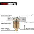 thumbnail image 4 of Closet Door Ball Catch Hardware, Stainless Steel Catch Adjustable with Strike Plate, Brushed Satin Finish 8 Pack, HBC100-P8, 4 of 4