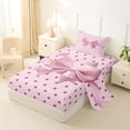 thumbnail image 2 of Erosebridal Cartoon Bow Knot Twin Sheet Sets 3pcs for Girls Teens,Kids Dreamy Princess Polka Dots Bedding,Breathable Home Decor, 2 of 5