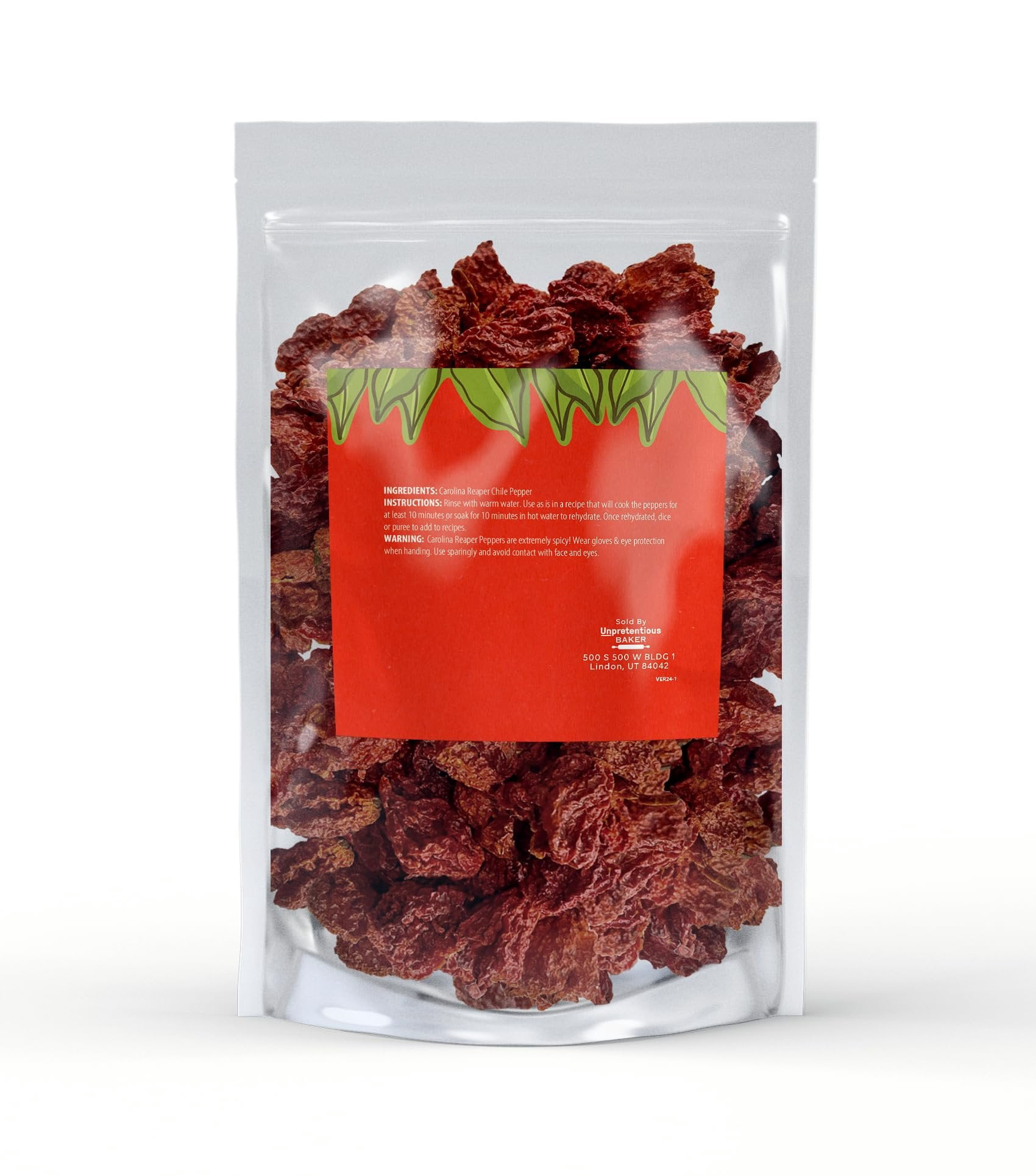 Unpretentious Whole Dried Carolina Reaper Chiles, Extremely Spicy Chiles, Hot Sauce 50 Count