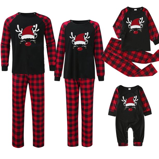 New Year's Costumes 2023 Women Men Boys Girls Infants Pets Matching Outfits Cute Soft 2 Pieces Suit Sleepwear Xmas Family Look