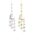 thumbnail image 2 of Adorno colgante campanas de viento de cristal de luna y estrella manualidades para decoración de jardín y ventana Hugtrwg Para estrenar, 2 of 7