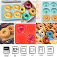 thumbnail image 3 of Donut Pan for Baking, Non-Stick Silicone Doughnut Pan Set, Heat Resistant, Make Perfect Donut Cake Biscuit Bagels, Dishwasher Safe, Green, 3 of 7