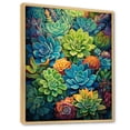 thumbnail image 2 of Designart "Paradise of Succulents Green Blue Bliss I" Floral & Botanical Floater Framed Canvas Art Print, 2 of 7
