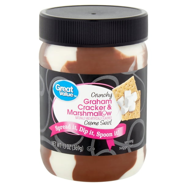Great Value Crunchy Graham Cracker & Marshmallow Cr´me Swirl, 13 oz