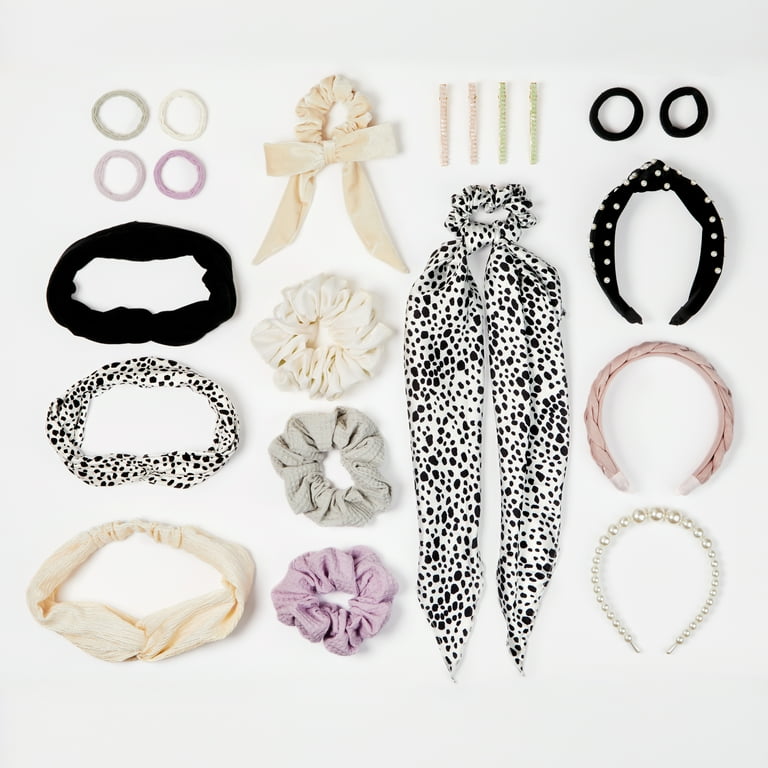 Hairitage Stylish Knotted Headband with Pearls Black 1PC
