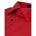 thumbnail image 4 of Omega Italy Men's Long Sleeve Dress Shirt Solid Color Regular Fit 25 Colors, 4 of 5