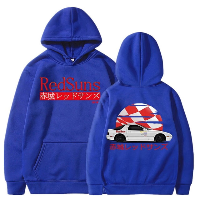 Initial D Drift Akagi RedSuns Sudadera con capucha, Anime japonés AE86, ropa de calle, moda, JDM, cultura del automóvil, Tops Unisex xuanjing unisex