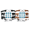 thumbnail image 1 of Pulsera pareja de cuerdas de cuero Unbranded M, 1 of 3