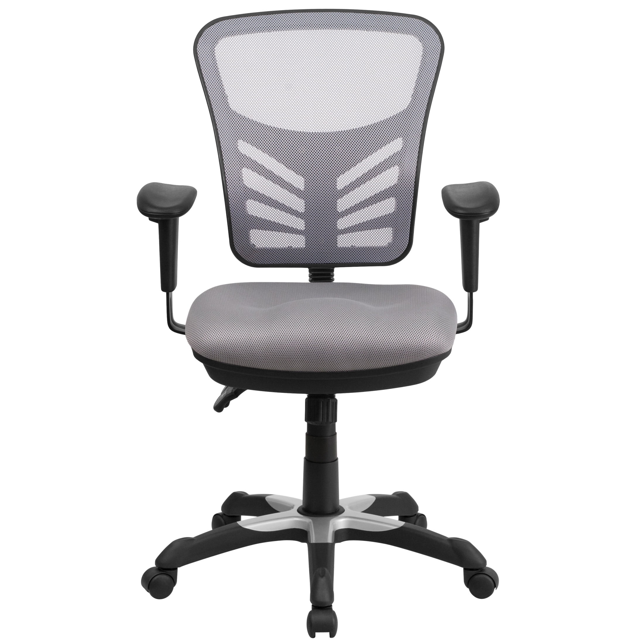 Flash Furniture Nicholas Ergonomic Mid-Back Swivel Office and Gaming Chair, Gray