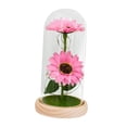 thumbnail image 4 of Regalos de girasol en cúpula de cristal, girasol artificial en cúpula de cristal, lámpara de noche Estilo B, 4 of 9