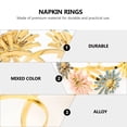 thumbnail image 4 of 4 piezas Anillos de servilletas Hebillas de servilletas Diseño de forma de flores de abeja Aleación de zinc para mesa de comedor (color mixto), 4 of 5