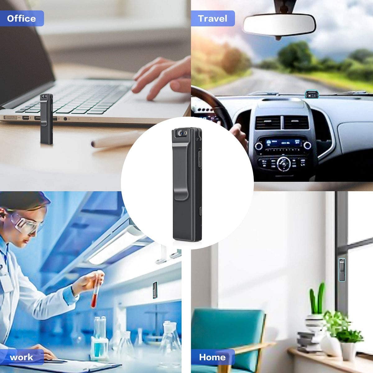 TELELE 64GB Mini Body Camera - 1080P HD Wearable Security Camera with Motion Detection, 130° Wide Angle, 6H Battery Life, No WiFi Needed (Includes 64GB Card)