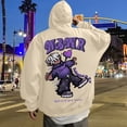 thumbnail image 2 of XIAOCHA Men's Cartoon Print Hoodie Oversized Long Sleeve Hooded Zip Up Jacket Soft Trendy Street Hoodies, 2 of 6