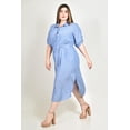 thumbnail image 2 of Vestido largo a rayas Roman Fashion /Tallas Extras, 1765-1 (Azul marino) azul marino 42, 2 of 6