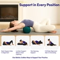 thumbnail image 5 of Yoga Bolster Cushion, 25" Zippered Removable Cover & Durable Carry Handle by Sweet Home Collection® - Teal, 5 of 5