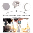 thumbnail image 3 of TABLZONE 3Pcs Plated Silver Shopping Trolley Token Key Holder with Convenient Operation and Installation, 3 of 6