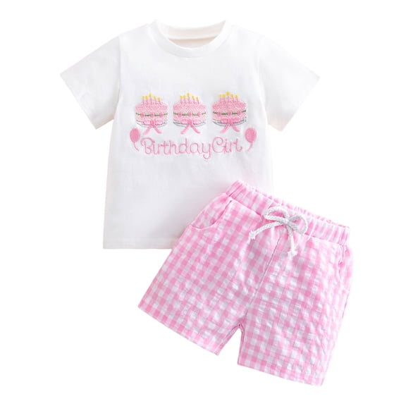 Leey-World Toddler Baby Sister Brother Matching Outfit Waffle Knit Top Short 2pcs Summer Set(Pink,6-12 Months)