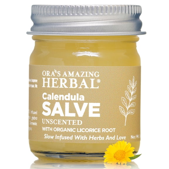 Ora's Amazing Herbal, Touchy Skin Salve, Eczema Cream Treatment, Anti-Itch Cream for Kids and Adults, Calendula Ointment for Natural Sensitive, Fragrance Free, Dry Skin Balm 1 oz Travel Size