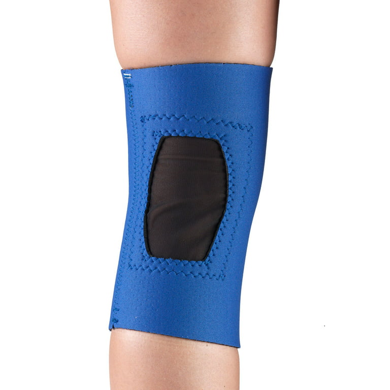 OTC Neoprene Knee Support - Open Patella, Blue, Small