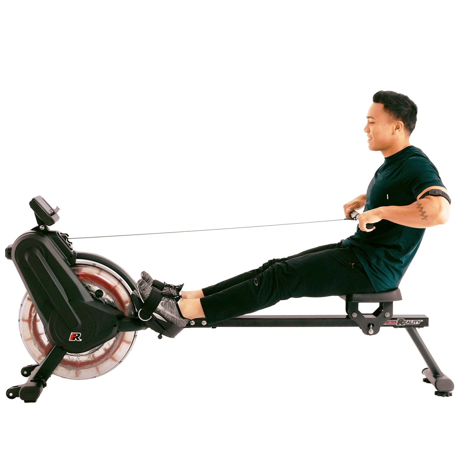 FITNESS REALITY 5000X Bluetooth Vertical Tank Water Rower Rowing Machine with MyCloudFitness App