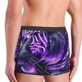 thumbnail image 6 of Salouo Purple Pattern White Tiger Print Men's Boxer Briefs,Breathable Underwear Elastic Waistband Briefs for Men -XX-Large, 6 of 8