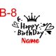 thumbnail image 1 of (Just Sticker) 1pc Gold Black Custom Balloon Sticker Happy Birthday Party Decor DIY Name Mother's Day Suit For 18"/24" Ballscolor-blue Gao Jinjia LED, 1 of 2