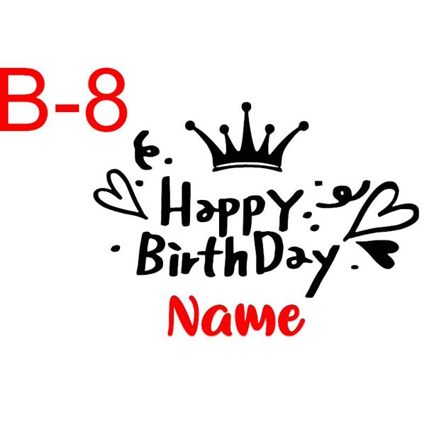 (Just Sticker) 1pc Gold Black Custom Balloon Sticker Happy Birthday Party Decor DIY Name Mother's Day Suit For 18"/24" Ballscolor-blue Gao Jinjia LED