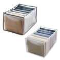 thumbnail image 4 of Organizador de ropa Contenedores Estuche Espacio portátil Ropa Sujetador Divisor Calcetines Pantalones Compartimento Caja Habitación Herramienta para el hogar Gris 2 piezas Speravity HA009421-01, 4 of 6