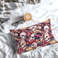 thumbnail image 5 of Yiaed Skull record artist Print Brushed Microfiber Envelope Pillowcases, Standard,Envelope Closure Pillow Cases(No pillow core)-14"x20", 5 of 6