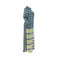 thumbnail image 6 of Seyurigaoka Women Juniors Long Coat, Variegated Color Plaid Print Turn-down Collar Tops, 6 of 9